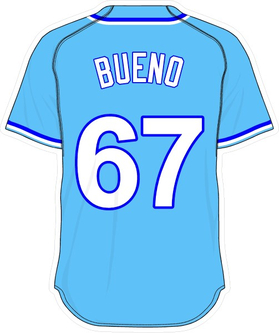 67 Francisley Bueno Powder Blue Jersey Decal / Sticker