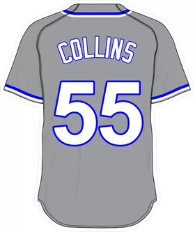 55 Tim Collins Gray Jersey Decal / Sticker