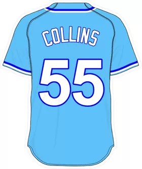 55 Tim Collins Powder Blue Jersey Decal / Sticker