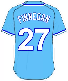 27 Brandon Finnegan Powder Blue Jersey Decal / Sticker