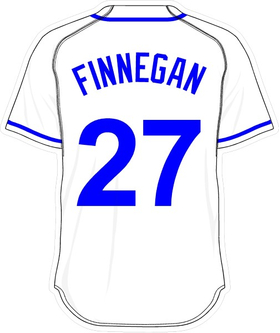 27 Brandon Finnegan White Jersey Decal / Sticker