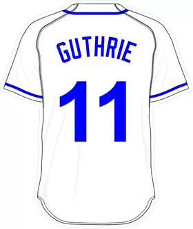 11 Jeremy Guthrie White Jersey Decal / Sticker