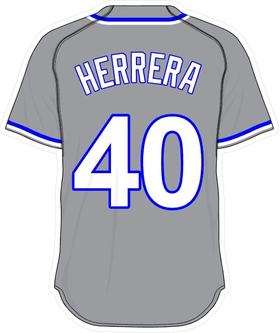 40 Kelvin Herrera Gray Jersey Decal / Sticker