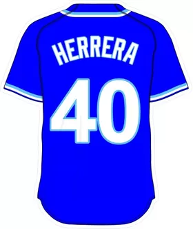 40 Kelvin Herrera Royal Blue Jersey Decal / Sticker