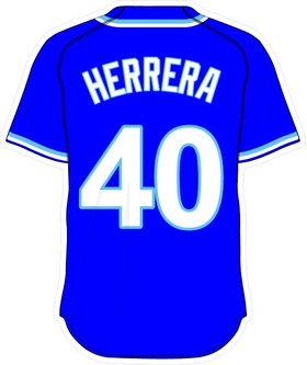 40 Kelvin Herrera Royal Blue Jersey Decal / Sticker