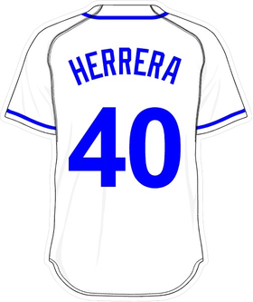 40 Kelvin Herrera White Jersey Decal / Sticker