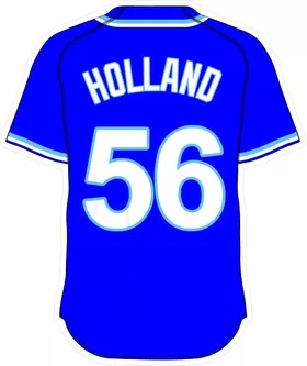 56 Greg Holland Royal Blue Jersey Decal / Sticker