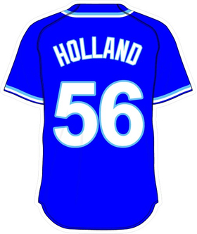 56 Greg Holland Royal Blue Jersey Decal / Sticker