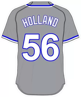 56 Greg Holland Gray Jersey Decal / Sticker