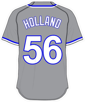 56 Greg Holland Gray Jersey Decal / Sticker