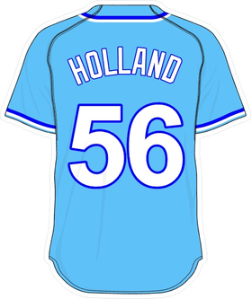 56 Greg Holland Powder Blue Jersey Decal / Sticker