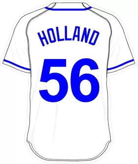 56 Greg Holland White Jersey Decal / Sticker