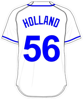 56 Greg Holland White Jersey Decal / Sticker