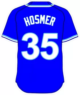 35 Eric Hosmer Royal Blue Jersey Decal / Sticker