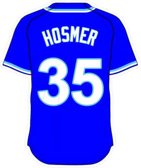 35 Eric Hosmer Royal Blue Jersey Decal / Sticker