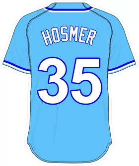 35 Eric Hosmer Powder Blue Jersey Decal / Sticker