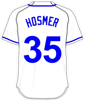 35 Eric Hosmer White Jersey Decal / Sticker