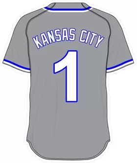 1 Kansas City Gray Jersey Decal / Sticker