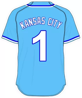 1 Kansas City Powder Blue Jersey Decal / Sticker