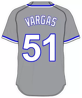 51 Jason Vargas Gray Jersey Decal / Sticker