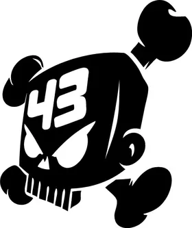 Ken Block 43 Skull Decal / Sticker 06