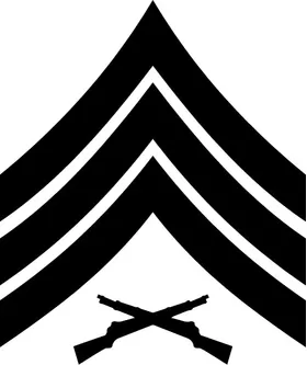 USMC Sergeant Chevron Decal / Sticker 04