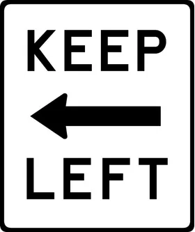 Keep Left Decal / Sticker 01