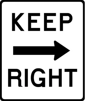 Keep Right Decal / Sticker 01