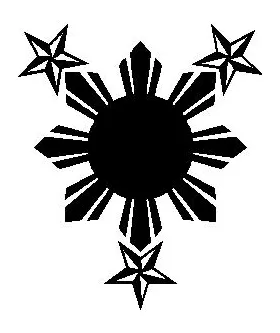 Filipino Sun with Stars Decal / Sticker