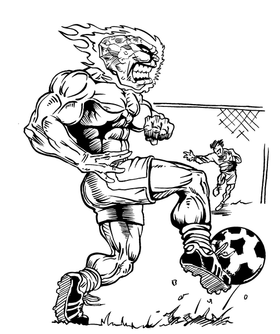 Soccer Comets Mascot Decal / Sticker 4