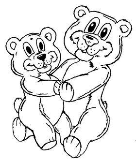 Hugging Bears Mascot Decal / Sticker