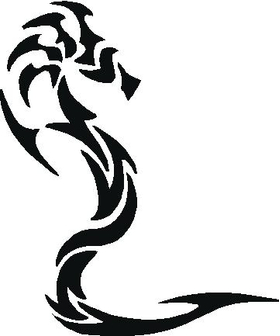 Tribal Sea-Horse Decal / Sticker