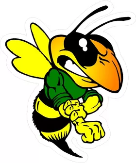 Hornet, Yellow Jacket, Bee Mascot Decal / Sticker