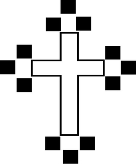 Christian Cross Decal / Sticker 35