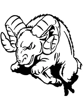 Rams Mascot Decal / Sticker