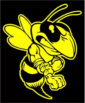 Hornet, Yellow Jacket, Bee Mascot Decal / Sticker