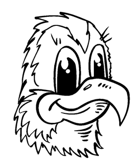 Eagles Mascot Decal / Sticker 2