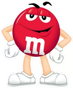 Red M&M Decal / Sticker 43