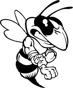 Hornet, Yellow Jacket, Bee Mascot Decal / Sticker