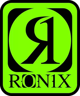 Lime Green and Black Ronix Decal / Sticker 06