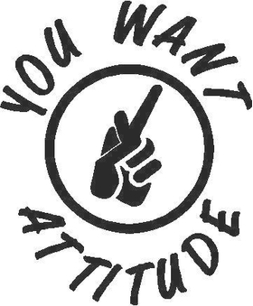 You Want Attitude Decal / Sticker