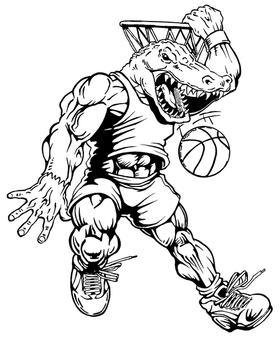 Basketball Gators Mascot Decal / Sticker 4