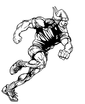 Track and Field Vikings Mascot Decal / Sticker 2