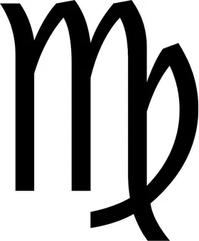 Virgo Zodiac Symbol Decal / Sticker 01