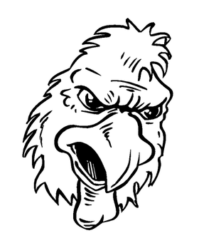 Gamecocks Mascot Head Decal / Sticker 4