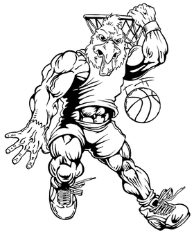 Basketball Gamecocks Mascot Decal / Sticker 4