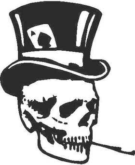 Skull Ace Hat Decal / Sticker
