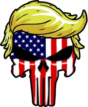 American Flag Donald Trump Punisher Decal / Sticker 181