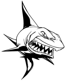 Sharks Mascot Decal / Sticker