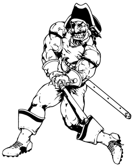 Pirates Baseball Mascot Decal / Sticker